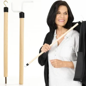 Dressing Stick for Elderly - with Zipper Puller & Sock Remover Tool - Aid