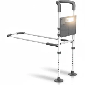 Elderly Bed Assist Rail with LED Light Support Bed Guard Bed Safety Stake for...