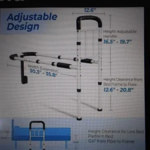 Bed Rails for Elderly Adults Safety, Adjustable Bed Railings, Support Assist Rai