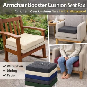 Armchair Booster Cushion Seat Pad On Chair Riser Cushion 4cm THICK Waterproof