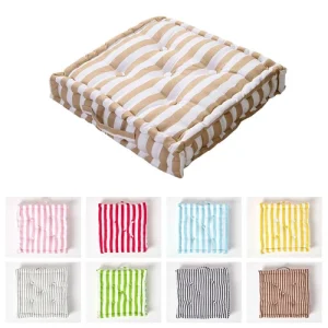 Thick & Thin Stripe Floor Cushion Seat Pad Riser Dining Chair Booster Cushion